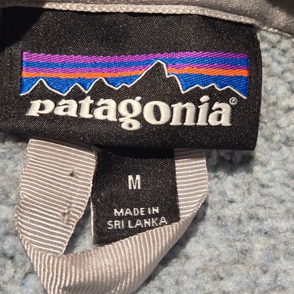 Patagonia Better Sweater 1/4 Zip Gray Blue Fleece- Size Medium HABL Blue - Picture 6 of 8